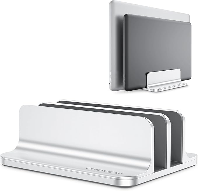 OMOTON Vertical Laptop Stand, Double Desktop Stand Holder by OMOTON