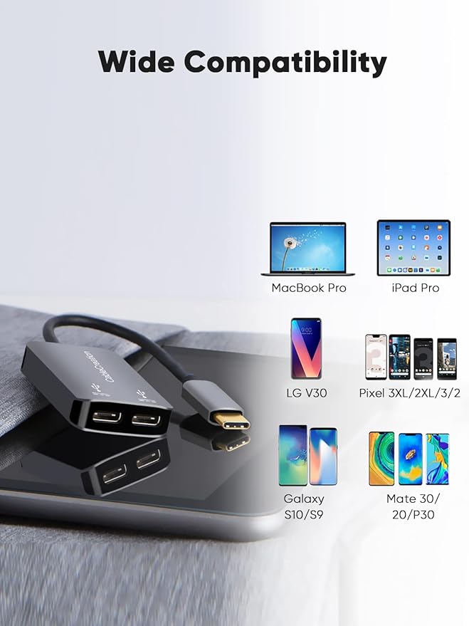 CableCreation USB Type C Splitter, 2-in-1 USB C Audio Adapter and PD Fast - Image 4
