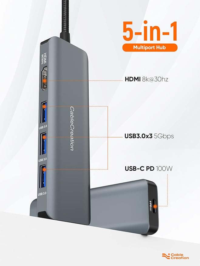 CableCreation 8K HDMI USB C Hub - Image 2