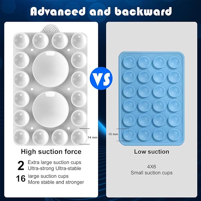 ZYCCER Double Sided Silicone Suction Phone Holder Mount, Compatible - Image 5