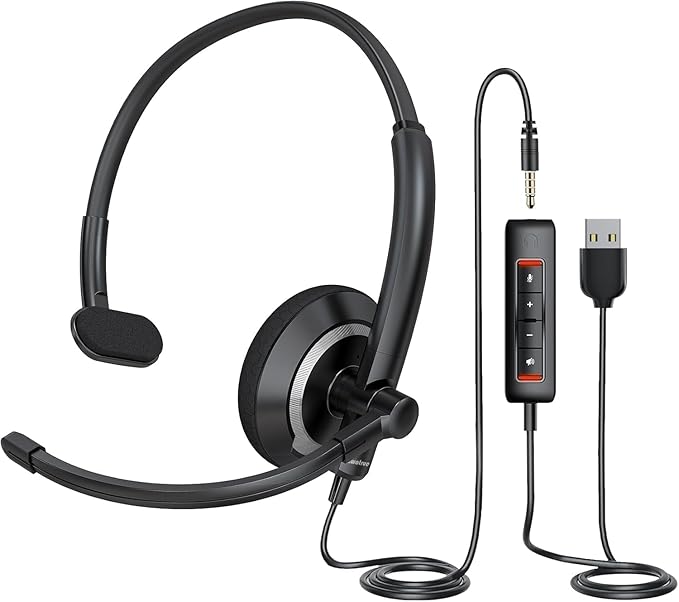 USB Headset with Microphone for PC by awatrue