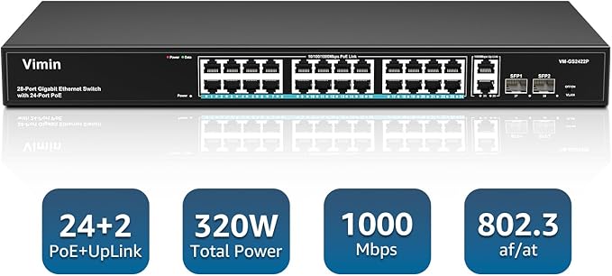 VIMIN 24 Port Gigabit PoE Switch - Image 9