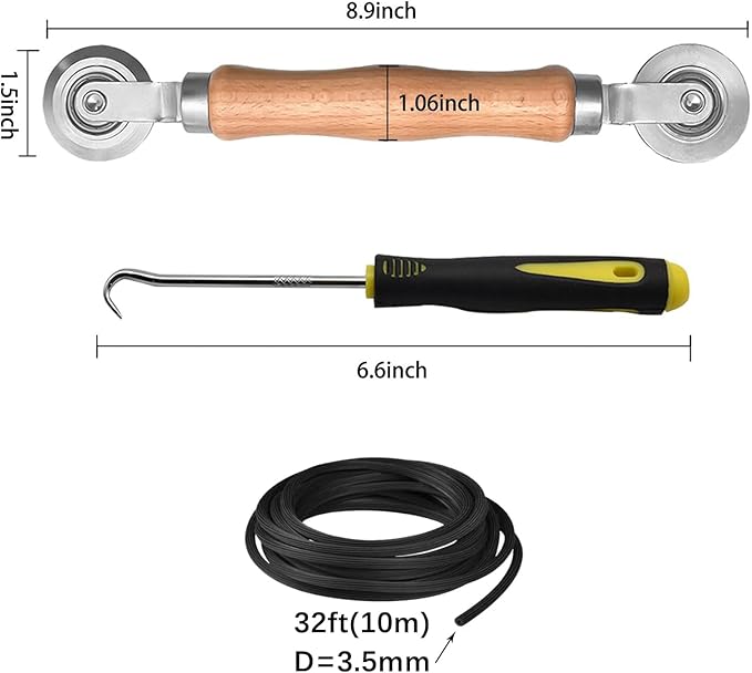 BAYTORY Window Screen Repair Kit, Steel Roller Tool - Image 2