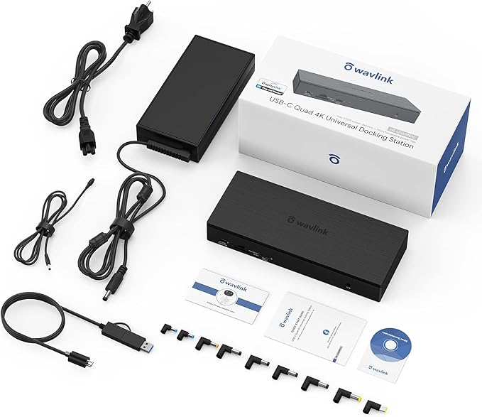 USB C Docking Station, 20-in-1 Universal Displaylink Dock Quad 4K Dual 5K@60Hz - Image 9