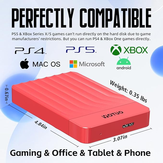 Portable External Hard Drive Storage Expansion Mobile HDD USB 3.0 - Image 4