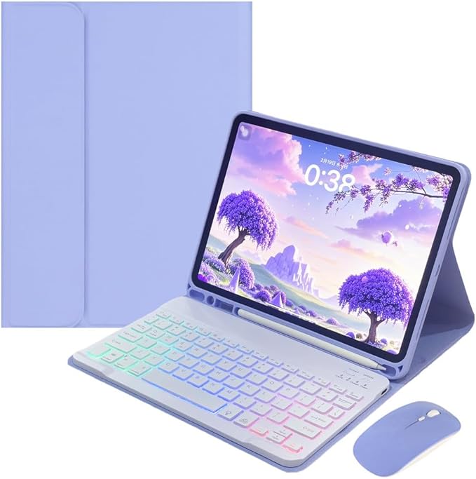 Rainbow Backlit Keyboard Case for iPad Air 13-inch, iPad Pro 12.9 by Unknown