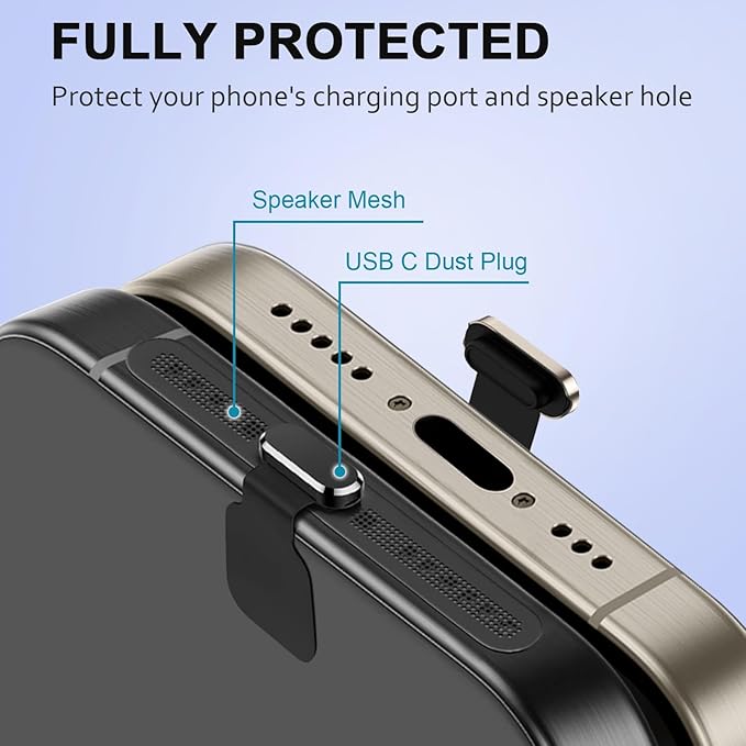 6 Pack USB C Dust Plug, Anti-Lost USB C Plug Cover USB C Charging Port - Image 2