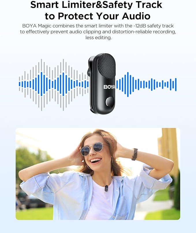 BOYA Magic-03 Wireless Lavalier Microphone, 30Hrs Battery, 328FT Los Range - Image 7