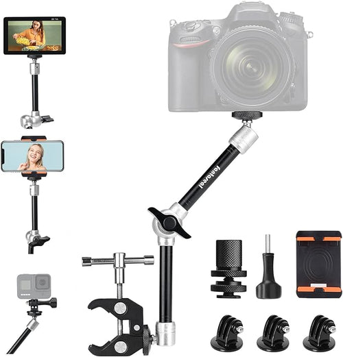 11" Adjustable Magic Arm DSLR Mirrorless Action Camera Camcorder Smartphone LCD by Fantaseal