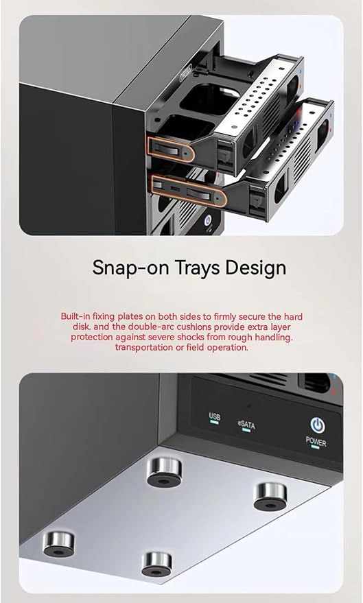 Syba SY-ENC50104 4 Bay 3.5” SATA III HDD Non-RAID Enclosure – Supports USB 3.0 - Image 4