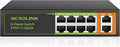 8 Ports PoE+ Ethernet Switch 2 Uplink 802.3af/at 120W Total Power 100Mbps by SICSOLINK