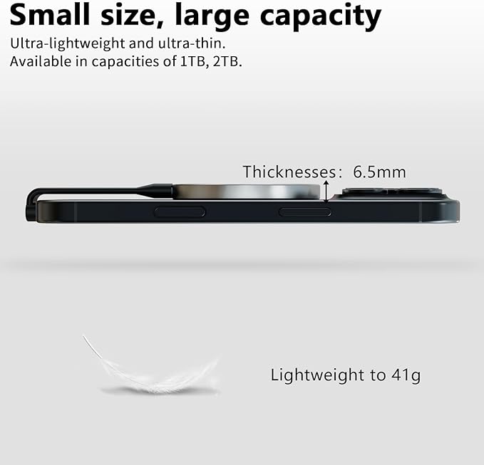 P10 Magnetic PSSD ，For iphone MagSafe Portable SSD, Upto 2000MB/s-Type-C - Image 4