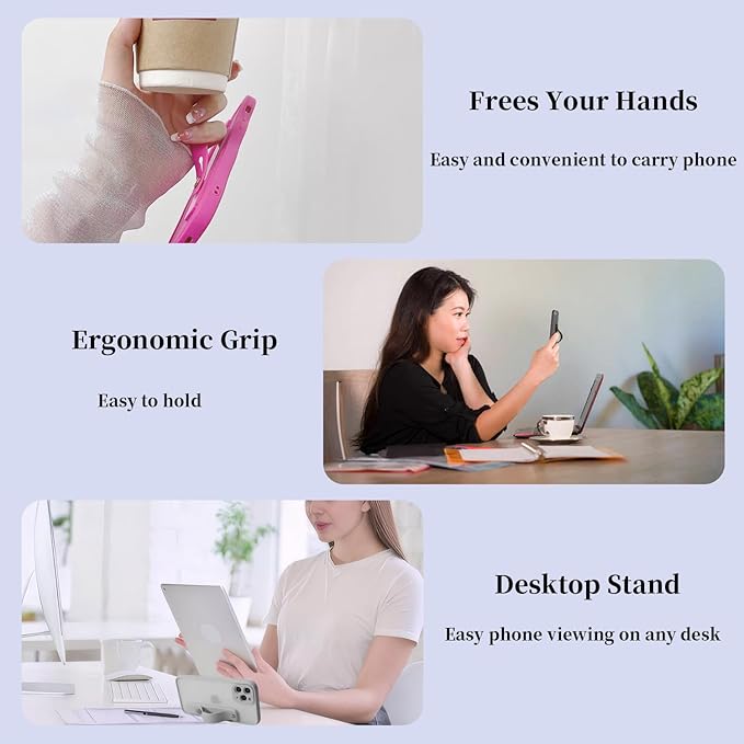 Phone Finger Holder Grip Handle Kickstand - Image 5