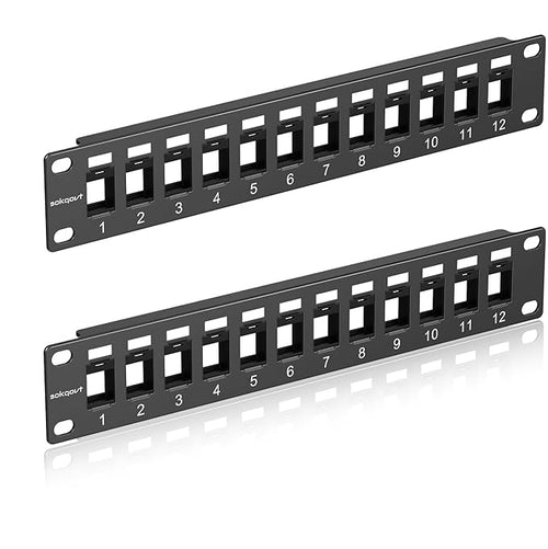 12 Port Mini Blank Keystone Patch Panel by Unknown