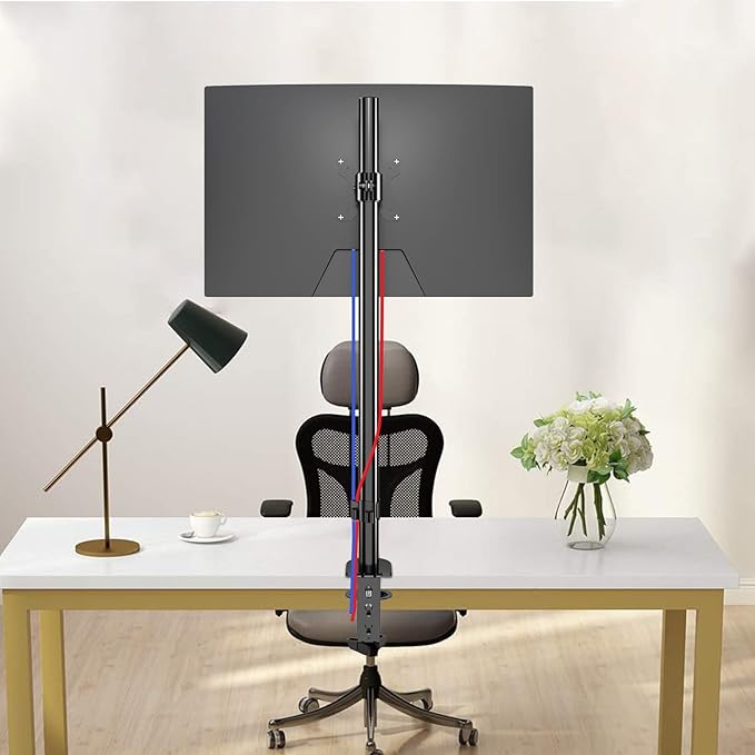 Pholiten Single Tall Monitor Stand, Extra Tall 31 Inch Monitor Mount, Fully - Image 3