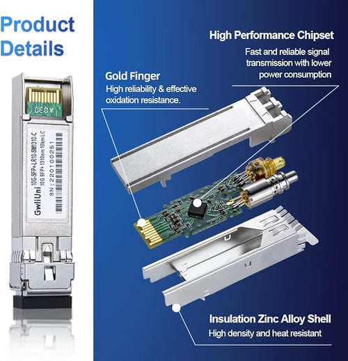 10Pcs Single Mode 10G SFP+ Fiber Module Network Transceiver, LR SM1310nm 10km - Image 2