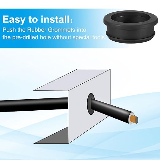 PATIKIL 38.6mm / 1-1/2 Inch Drill Hole, 1-1/4 Inch ID Rubber Grommets - Image 4