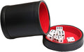 Leatherette Dice Cup with Lid, Includs 16mm Regular Dices by TOPTAN
