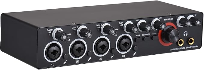 4 Channels Sound Card Computer Audio Interface, 4-in 4-out - Image 6