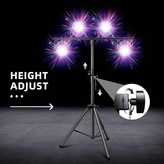 DJ Lights Stand 2 Pack, Heavy Duty DJ Stand, Portable Par Can Tripod Stage - Image 2