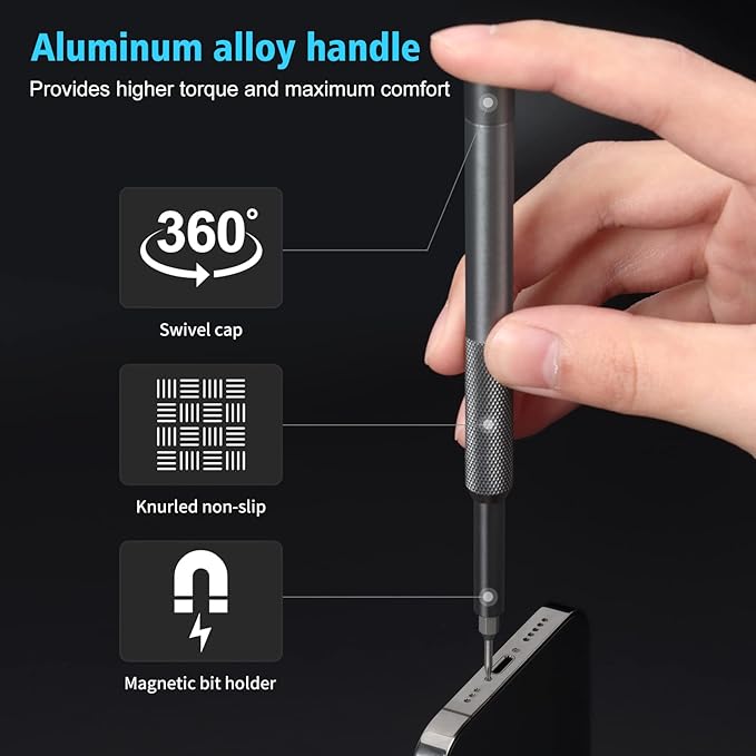 STREBITO Micro Screwdriver Set 50 in 1 Precision Screwdriver Set, S2 Steel - Image 4