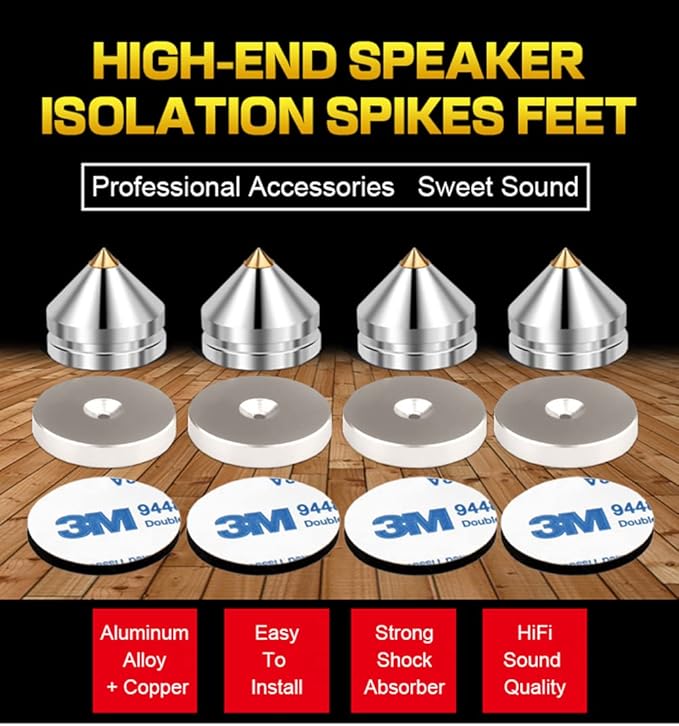4Pcs Speaker Spikes Floor Protectors Shockproof Speaker Isolation Spikes - Image 5