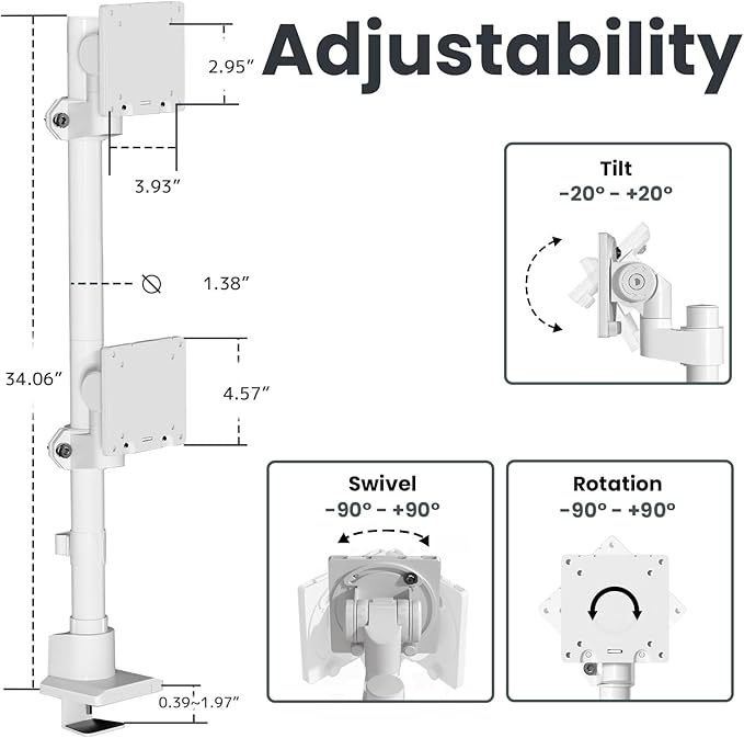Dual Monitor-Arm Heavy Duty Ultrawide - Image 6