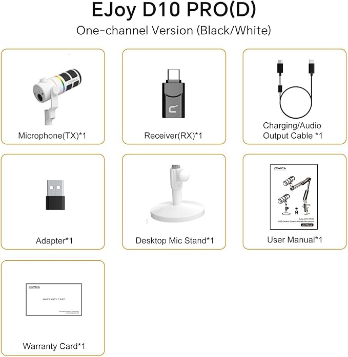 COMICA D10 Pro D Wireless/XLR/USB Dynamic Microphone - Image 2