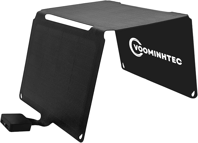 20W Portable Foldable ETFE Solar Panel Charger 5V USB-A*2 Lightweight IP67 by Voominhtec