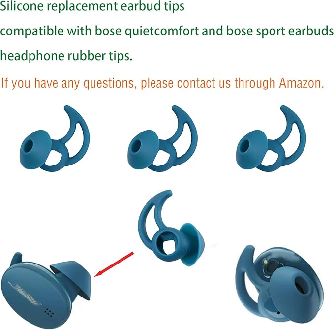 Medium Earbud Tips Silicone Replacement Ear Tips Compatible - Image 4