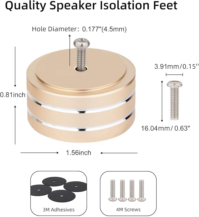 Monosaudio 4Pcs Audio Isolation Feet Turntable Feet 40x20mm Turntable Isolation - Image 7