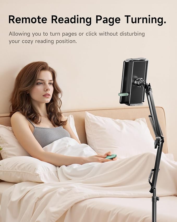 Floor Stand for Kindle with Remote Page Turner, Holder Stand for Reading in Bed - Image 8