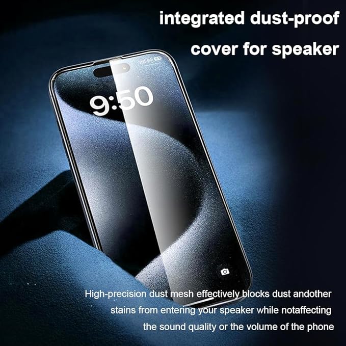 OneFish Screen Protector for Iphone 16 Pro Max, HD Clarity Tempered Glass Film - Image 7