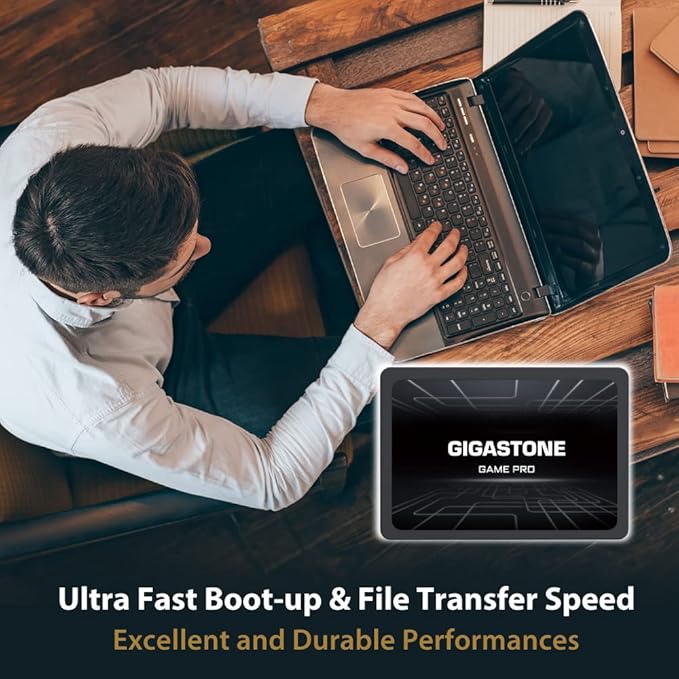 Gigastone SATA SSD 256GB 2.5 inch SSD 510MB/s Upgrade Laptop PC Memory and - Image 4