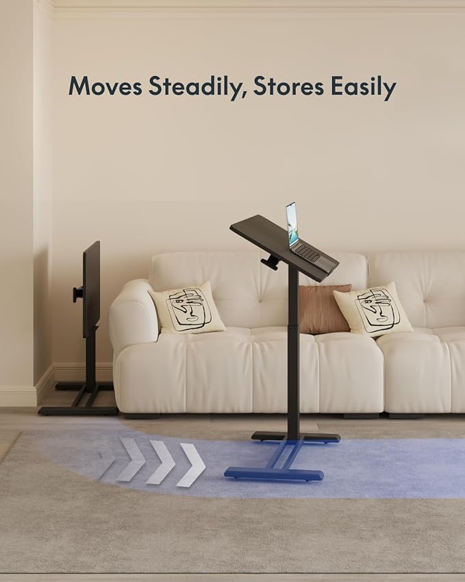 FLEXISPOT H7 PRO Mobile Standing Desk Adjustable Overbed Table Pneumatic - Image 5