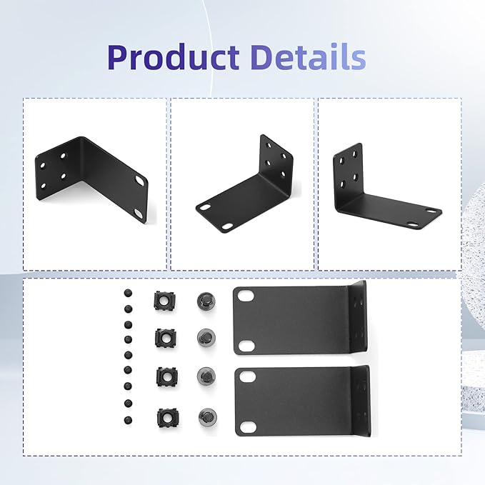 Universal Rack Mount Kit 1U Rack Ears - Image 3