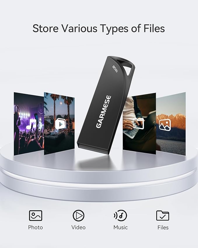 16GB USB Flash Drives 5 Pack Waterproof Metal USB Memory Stick Slim USB 2.0 - Image 5