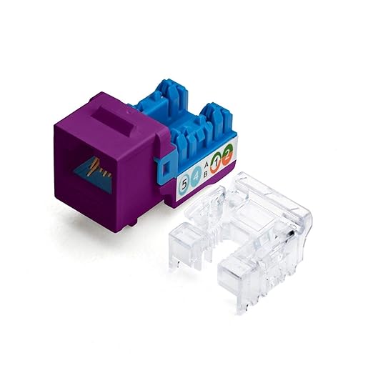trueCABLE Cat6A Keystone Jack, Unshielded, 90 Degree Punch-Down, UL Listed by trueCABLE
