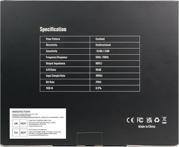 4-Channel Wireless Microphone System, UHF Compact Cordless Mic Set w/ 4x10 - Image 11