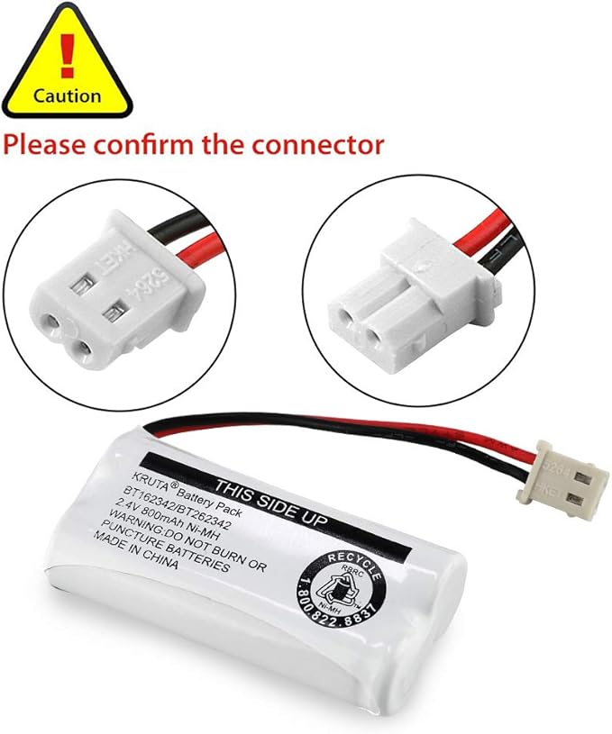 Kruta BT162342 BT262342 Cordless Phone Batteries Compatible - Image 2