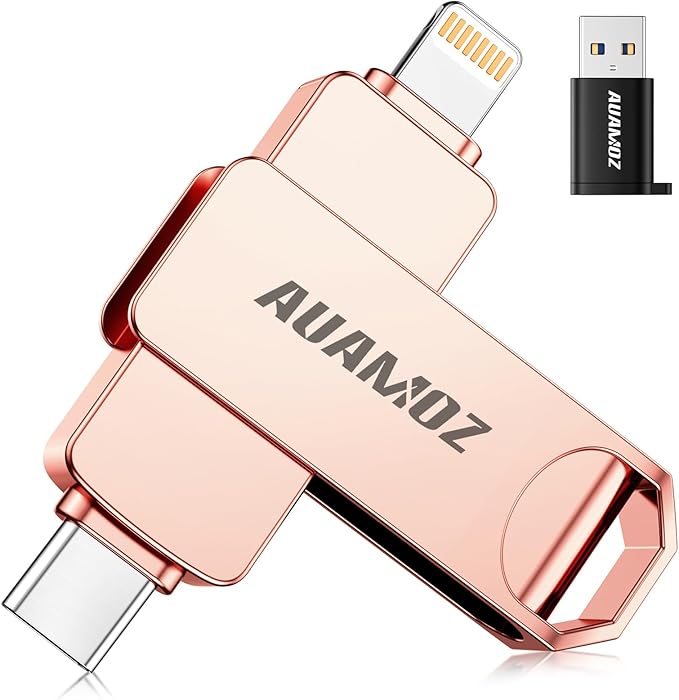 256GB Flash Drive Intended for iPhone, Memory Stick Storage Files Photos Videos by AUAMOZ