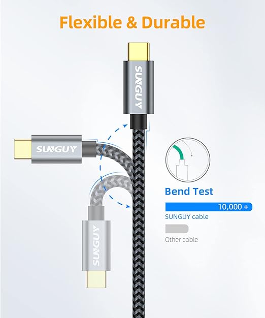 SUNGUY 10Gbps Micro B to USB C Hard Drive Cable 3FT, USB 3.1 USB C to Micro B - Image 6