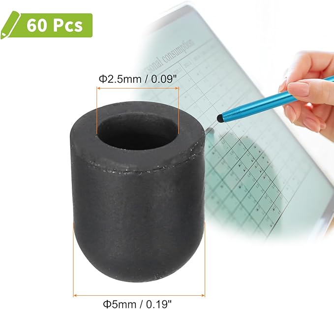 MECCANIXITY 60Pcs Replacement Stylus Pen Tips 5mm Conductive Capacitive Touch - Image 2