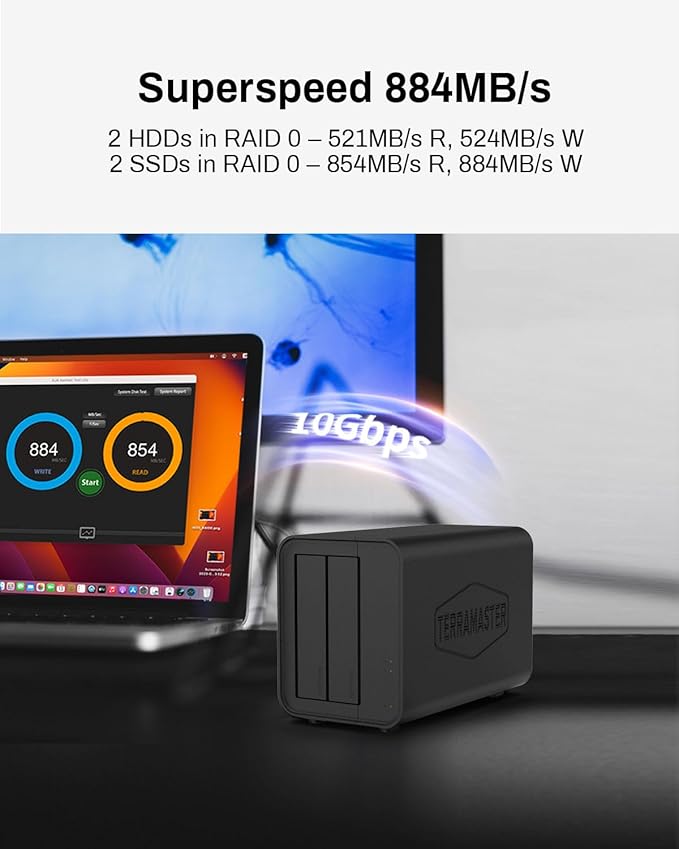 TERRAMASTER D2-320 2Bay USB 3.2 Gen 2 RAID Storage - Image 4