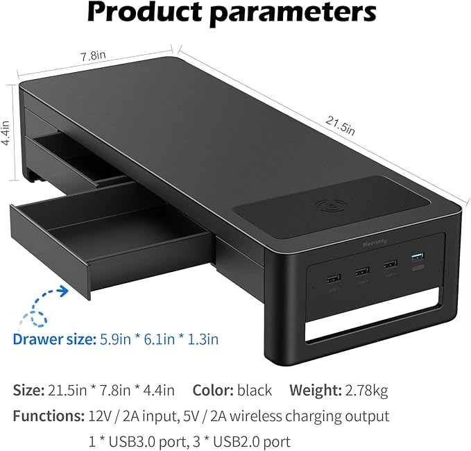 meatanty 3 In 1 Monitor Stand Riser - Image 6
