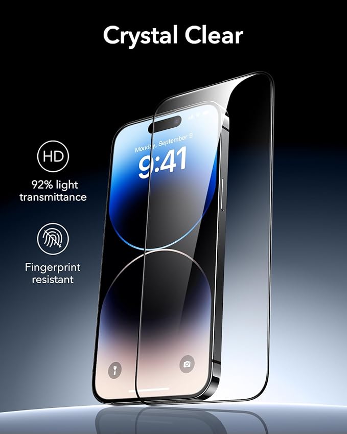 ESR 3 Pack 9H+ Glass for iPhone 14 Pro Screen Protector, Armorite Ultra-tough - Image 8