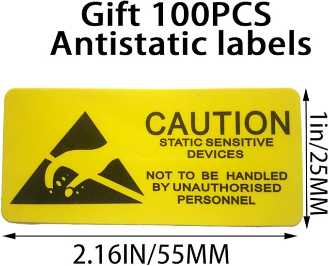 100pcs 3.93X5.9in Anti Static Bags, ESD Bags Resealable - Image 8