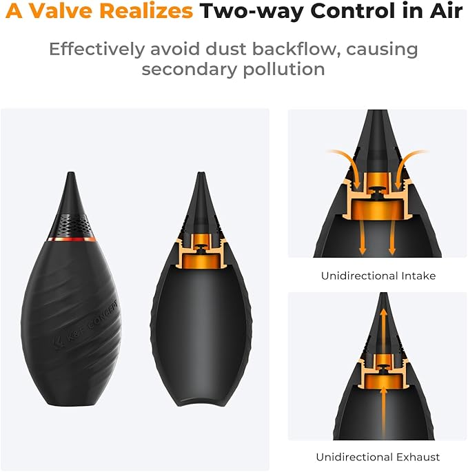 K&F CONCEPT Soft Tip Strong Air Blower, Single Air Intake Camera Lens Blower - Image 4