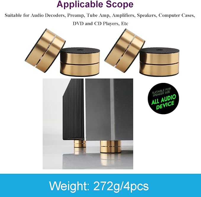 Audiocrast HiFi Speaker Spikes Stand Feet Shock Absorber Feet Pads Isolation - Image 7