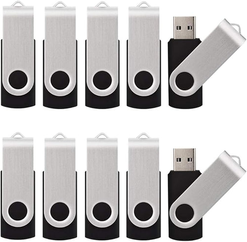 10 Pack 8GB USB Flah Drive USB 2.0 USB Memory Stick-Black by KALSAN